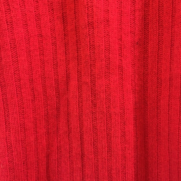 Vintage Rafaella Angora Lambswool Nylon Blend Red Ribbed Sweater - Size Medium - Picture 3 of 8